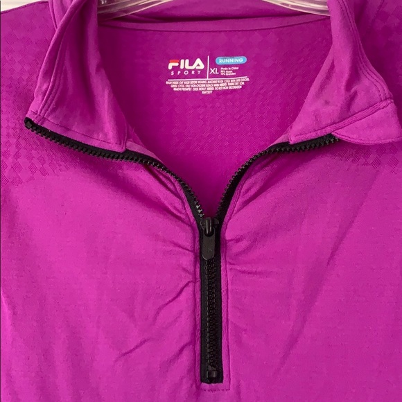 FILA Bright Purple Athletic Pullover Half-zip - Picture 3 of 5